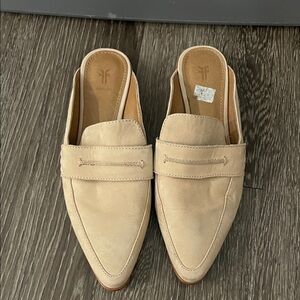 Frye Cream Leather Loafers for Men